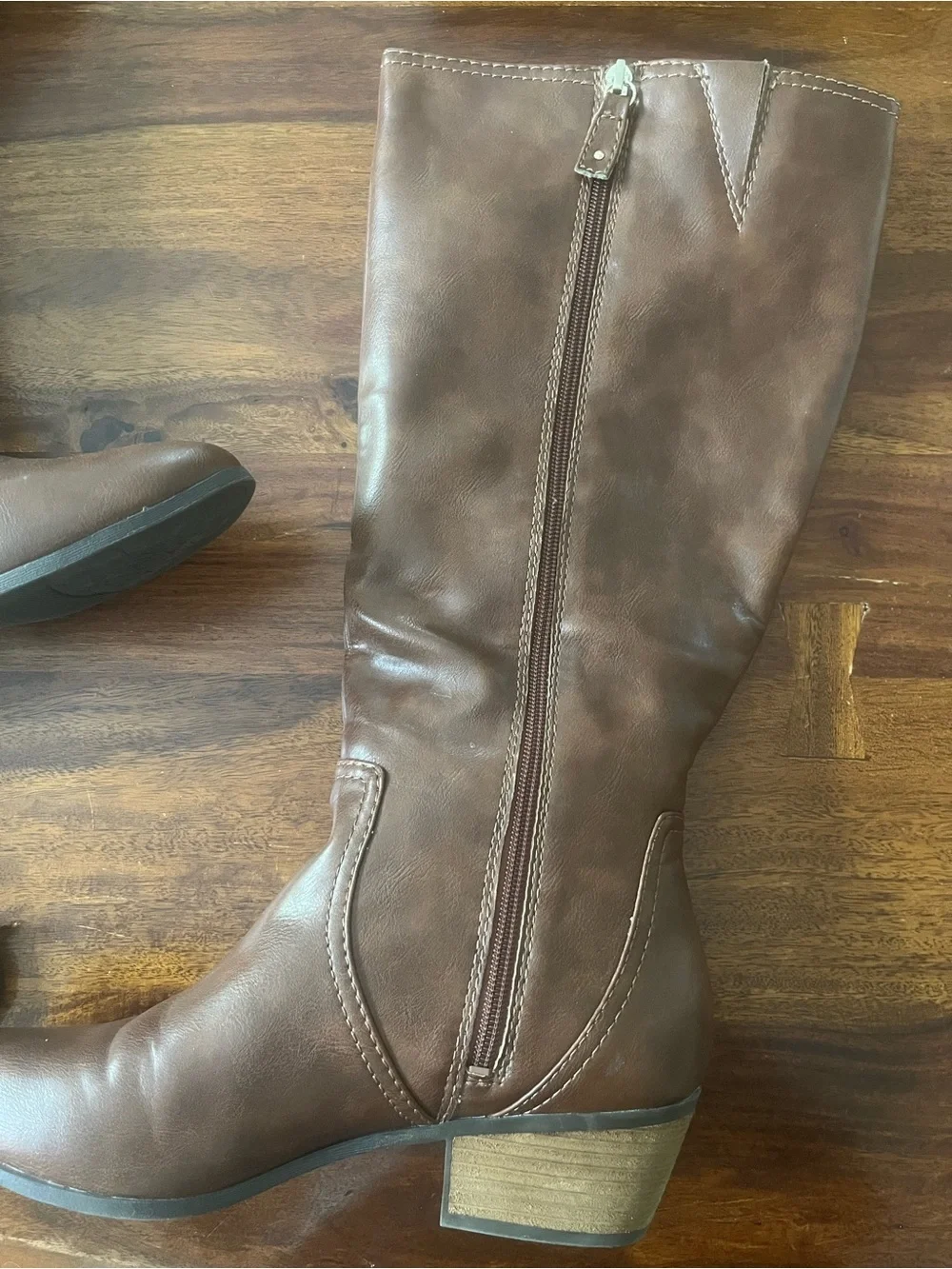 Dr. Scholl’s Brilliance Wide Calf Riding Boots Cognac Size 10